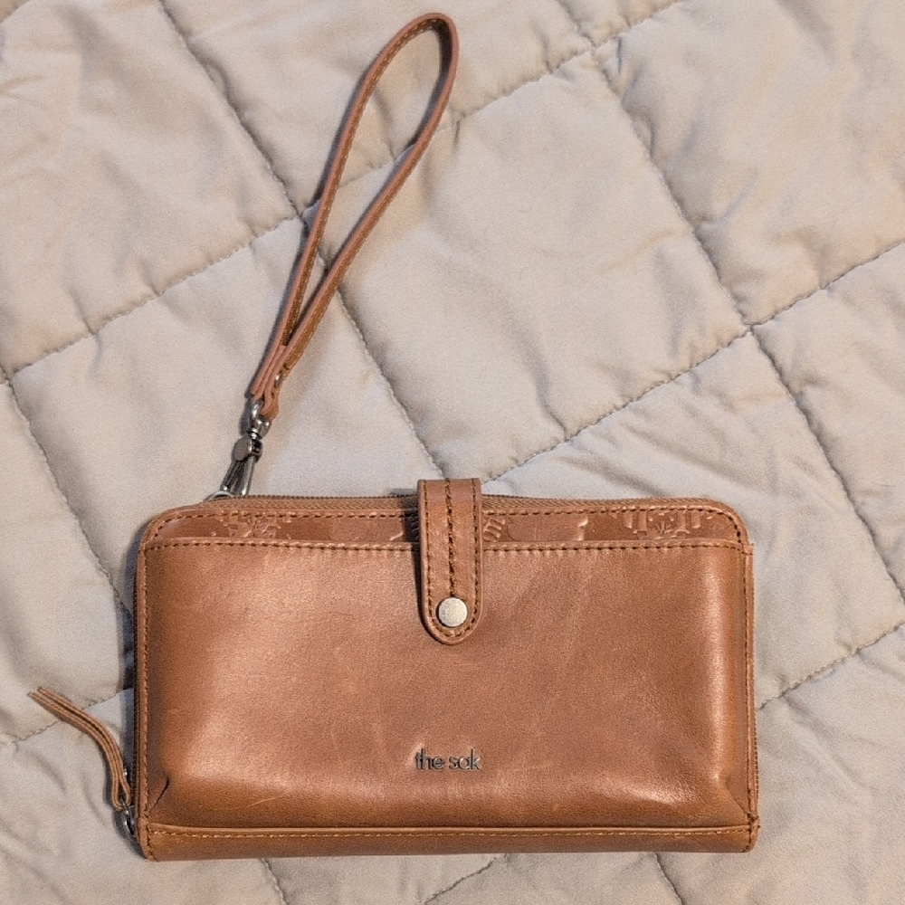 The Sak Leather Cellphone Wristlet